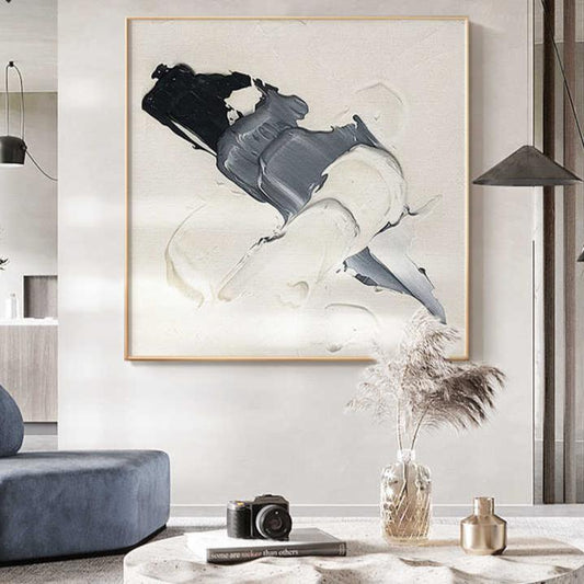 Quadratische moderne handgemalte Acrylkunst – Perfekt für Esszimmer und jeden Raum Serie 3