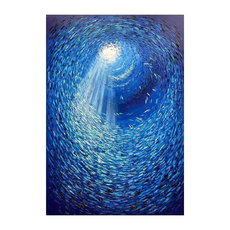 Abyss of Azure Painting - Abstract - Artvora