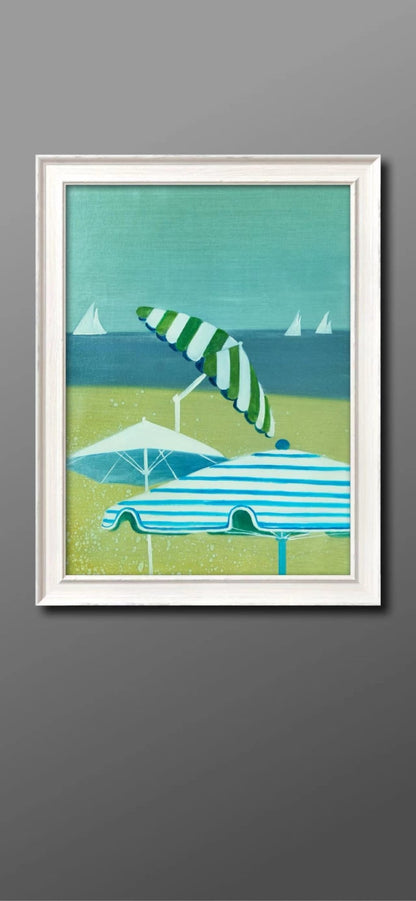 Beach Umbrellas Painting - Minimalist - Artvora