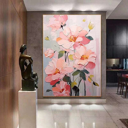 Beautiful Pink Painting - Flowers - Artvora