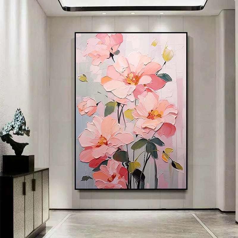 Beautiful Pink Painting - Flowers - Artvora