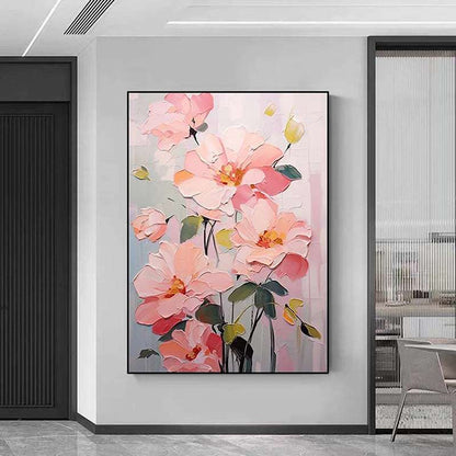 Beautiful Pink Painting - Flowers - Artvora