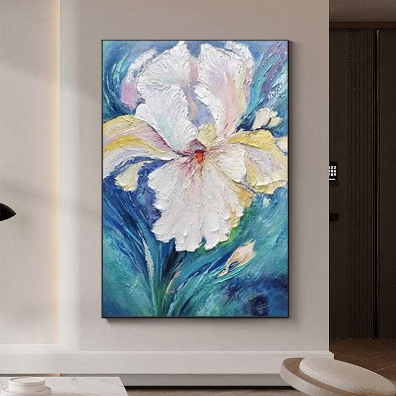 Big Iris Painting - Flowers - Artvora