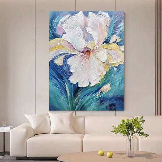 Big Iris Painting - Flowers - Artvora