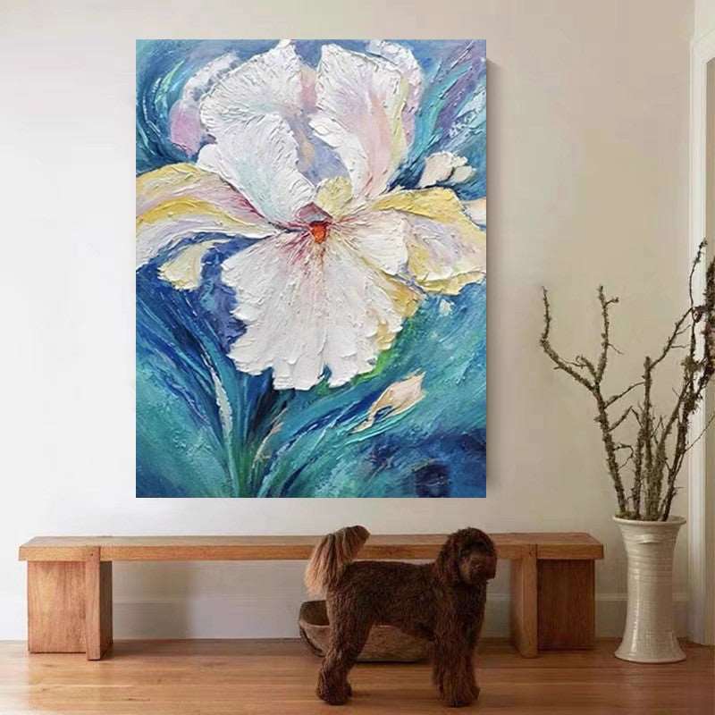 Big Iris Painting - Flowers - Artvora