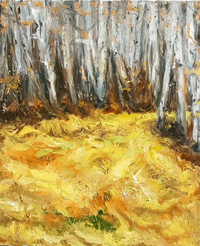 Birch Forest Painting - Landscape - Artvora