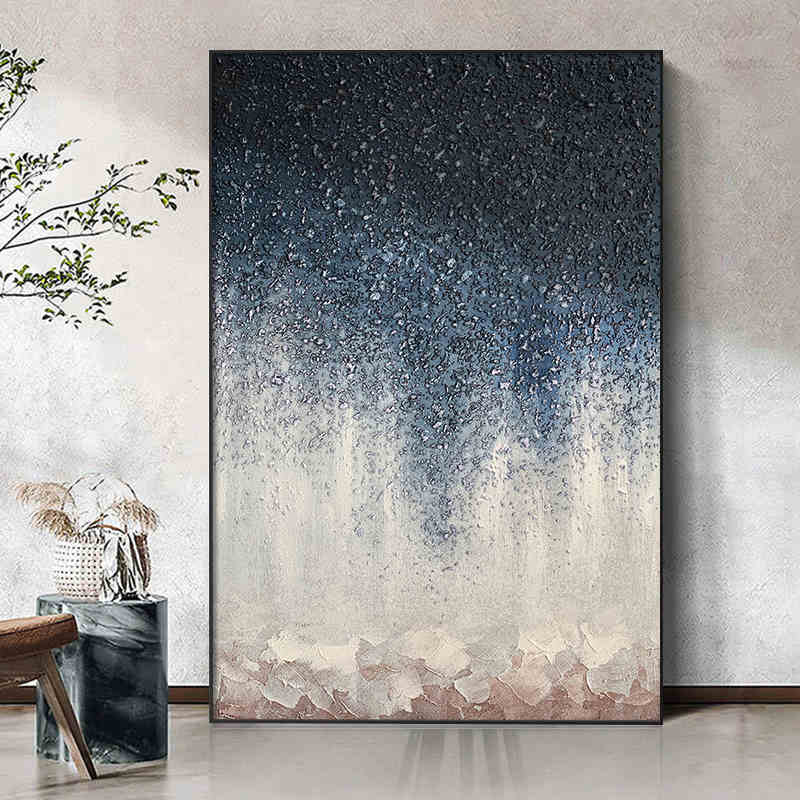 Black Stars Painting - Textured - Artvora