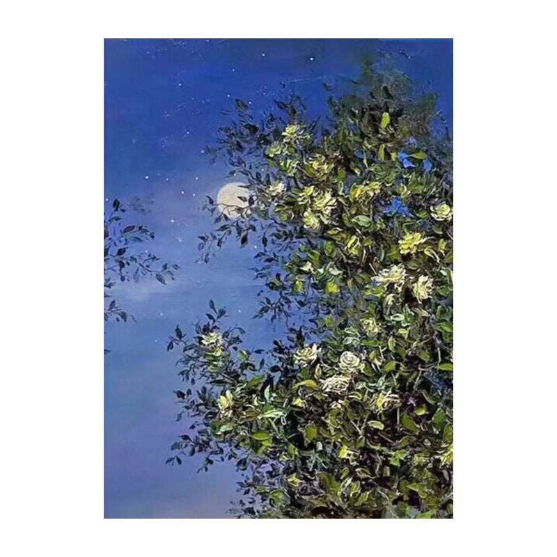 Blooming under the Moon Painting - Landscape - Artvora