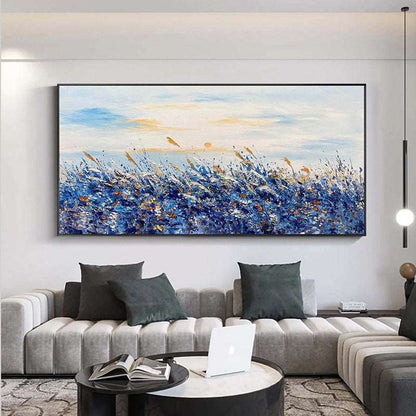 Blue Reed Painting - Landscape - Artvora