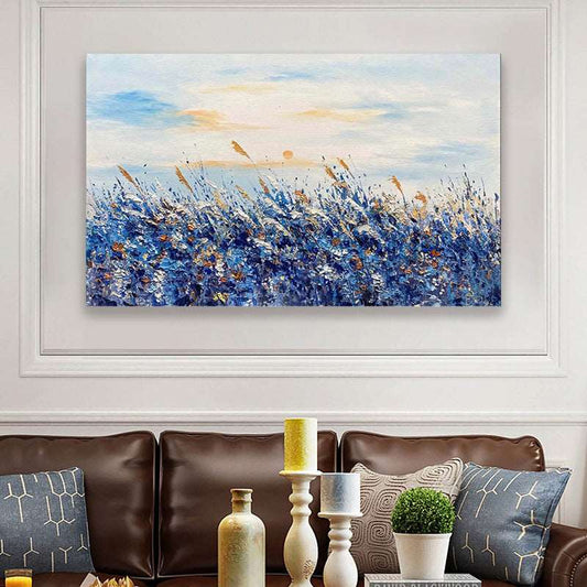 Blue Reed Painting - Landscape - Artvora