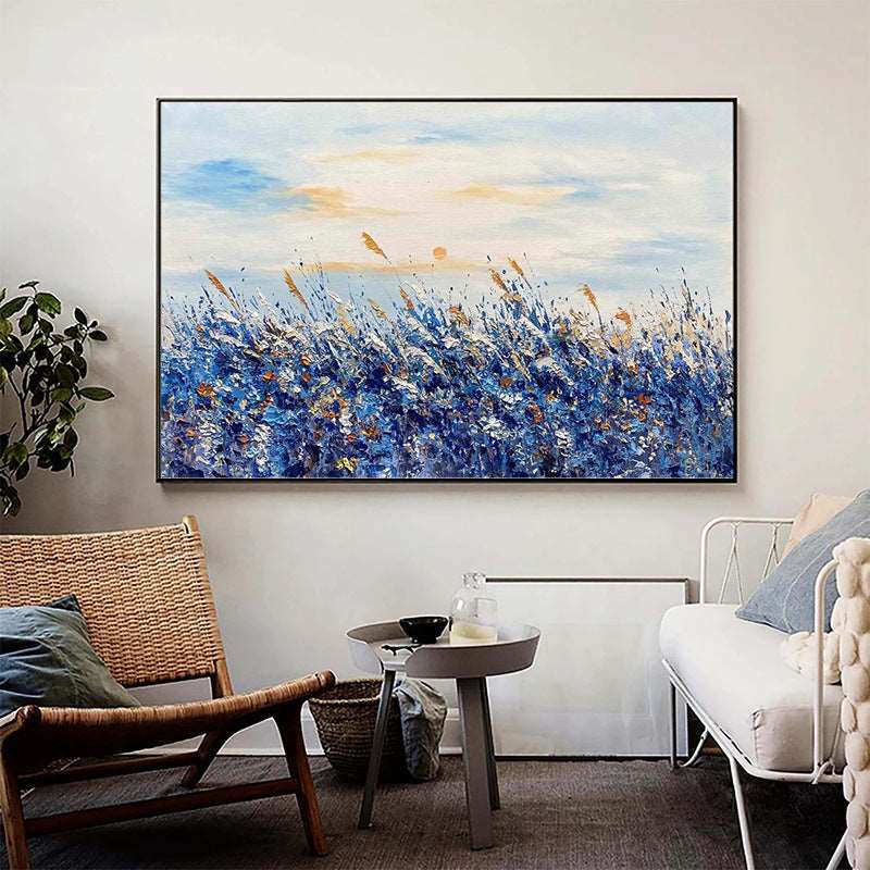 Blue Reed Painting - Landscape - Artvora