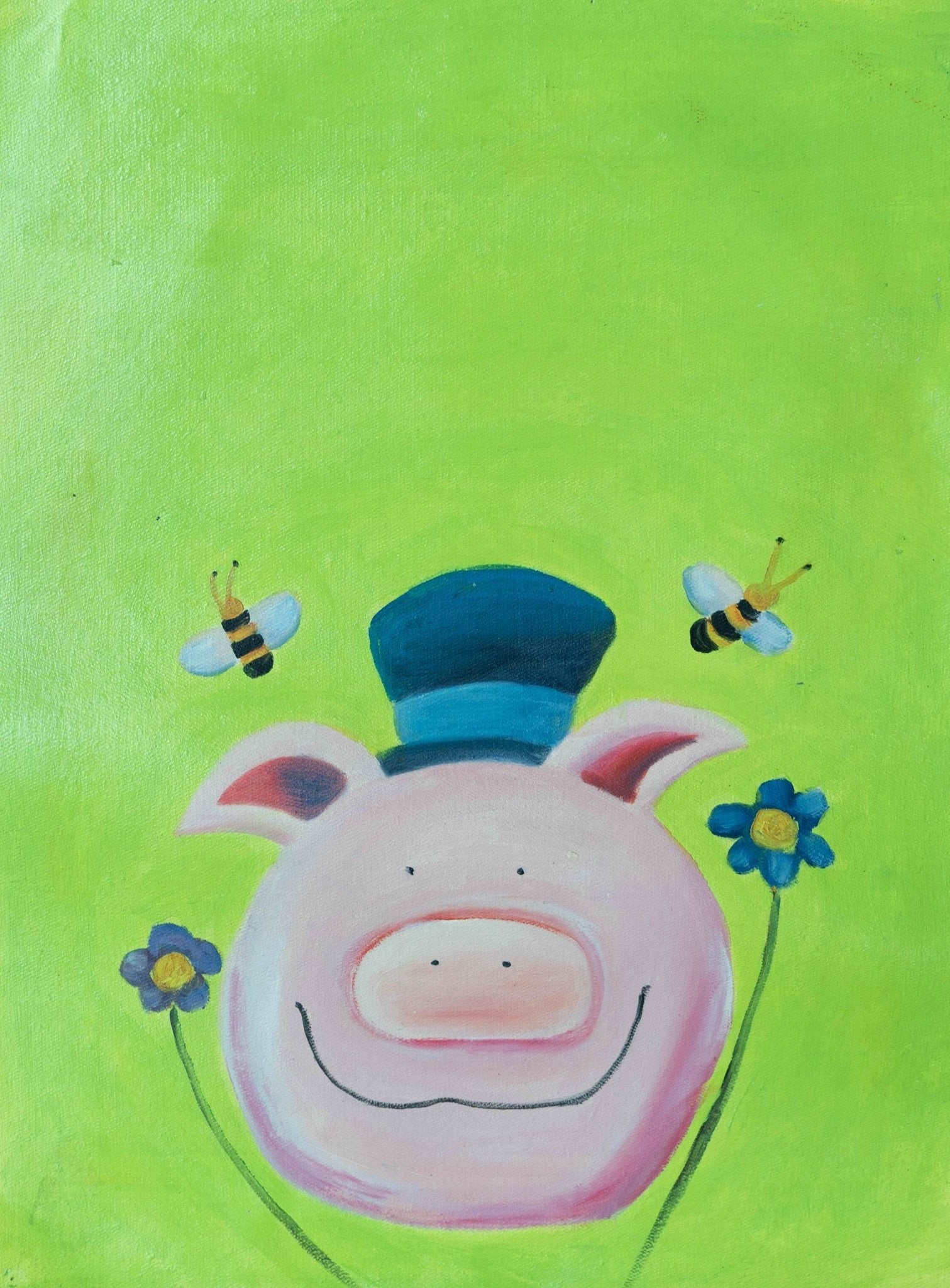 Cartoon pig Painting - Cartoon - Artvora