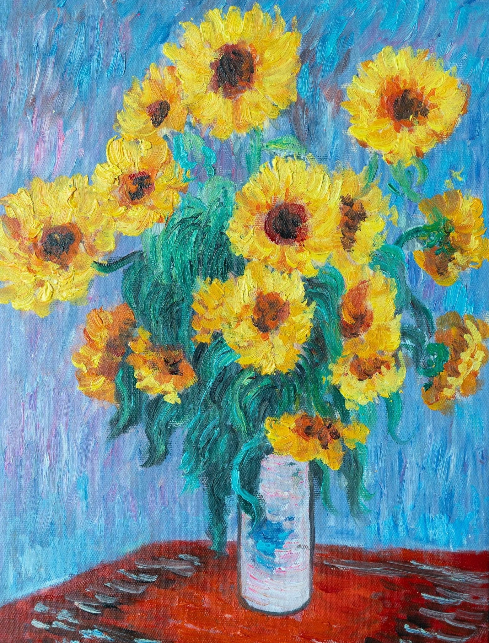 Cézanne's Sunflowers Flowers Painting - Artvora