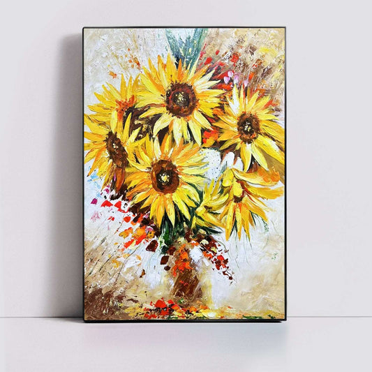 Charming Sunflowers Painting - Flowers - Artvora