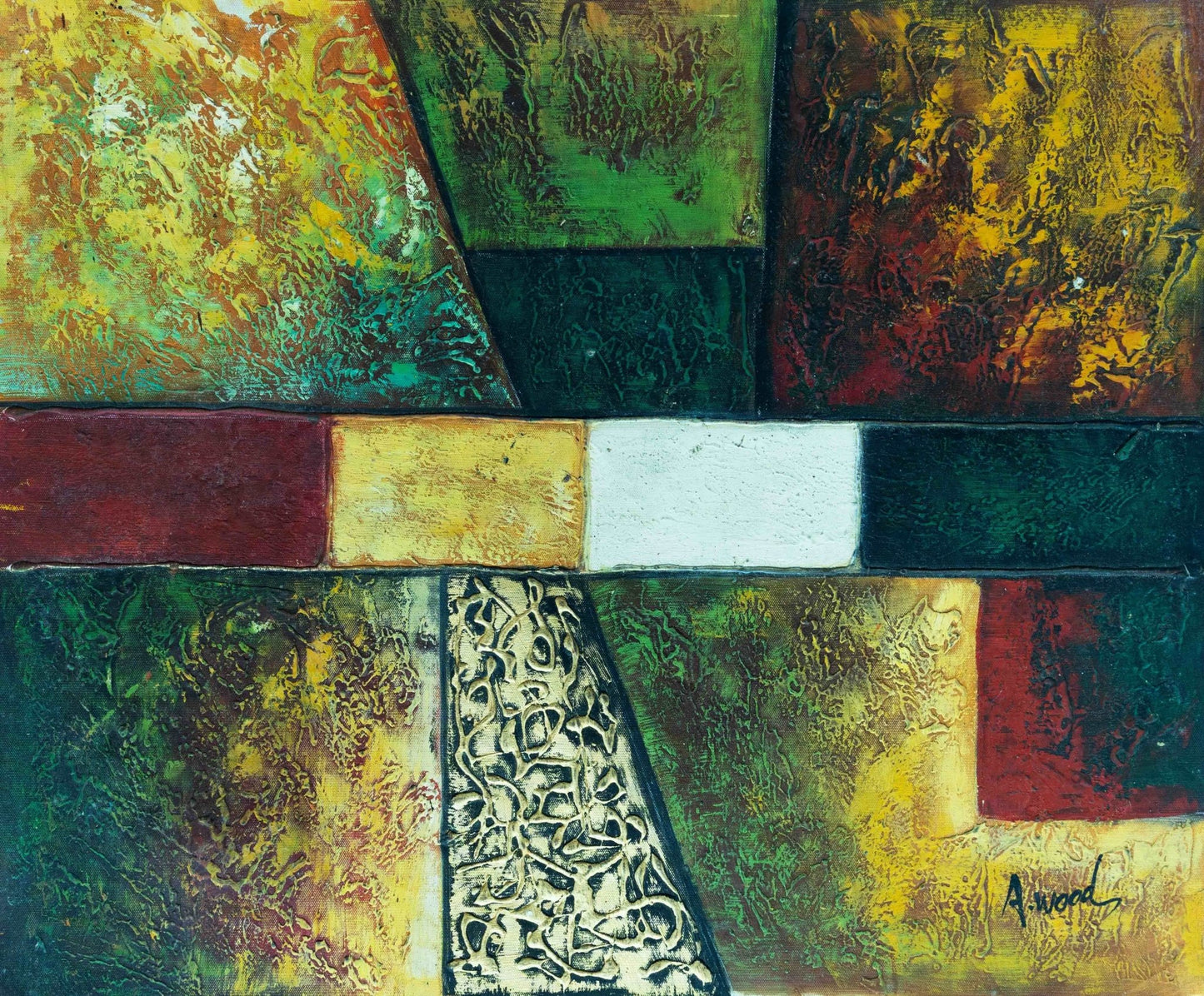 Color blocks 24*20 Painting - Textured - Artvora