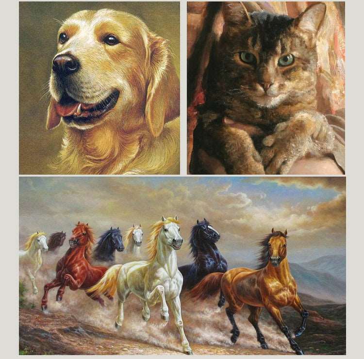 Custom Oil Painting from Your Photo - Pet Painting - Animal - Artvora