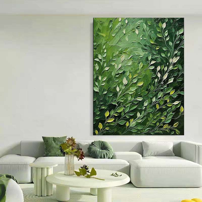 Deep Green Painting - Abstract - Artvora