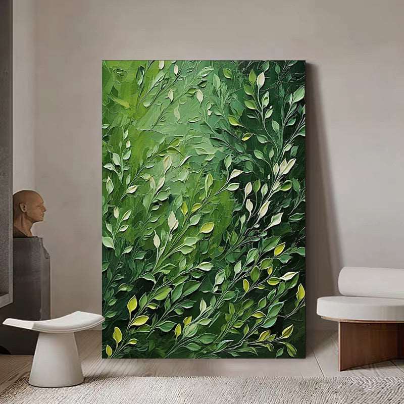 Deep Green Painting - Abstract - Artvora