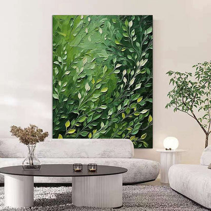 Deep Green Painting - Abstract - Artvora