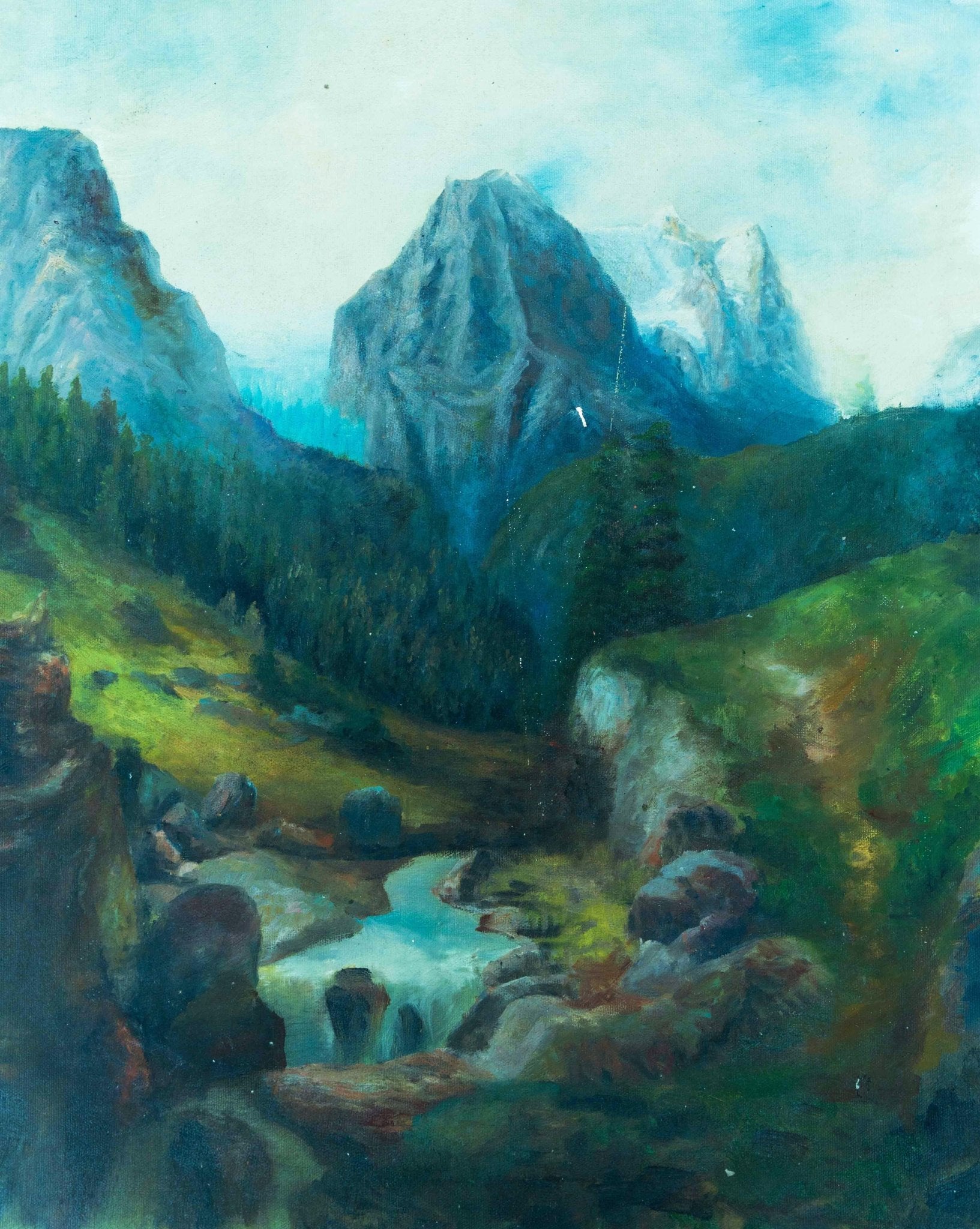 Distant Mountains Painting - Landscape - Artvora