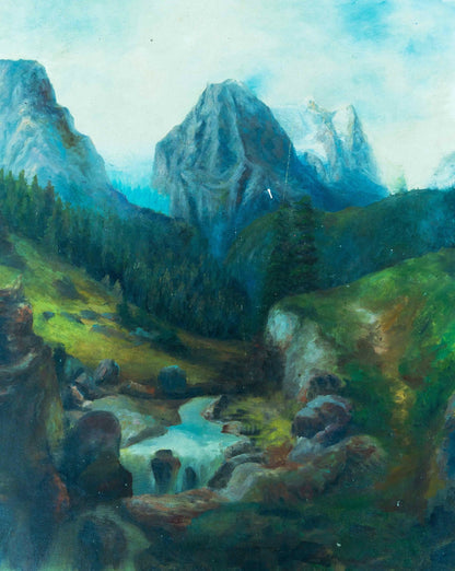 Distant Mountains Painting - Landscape - Artvora