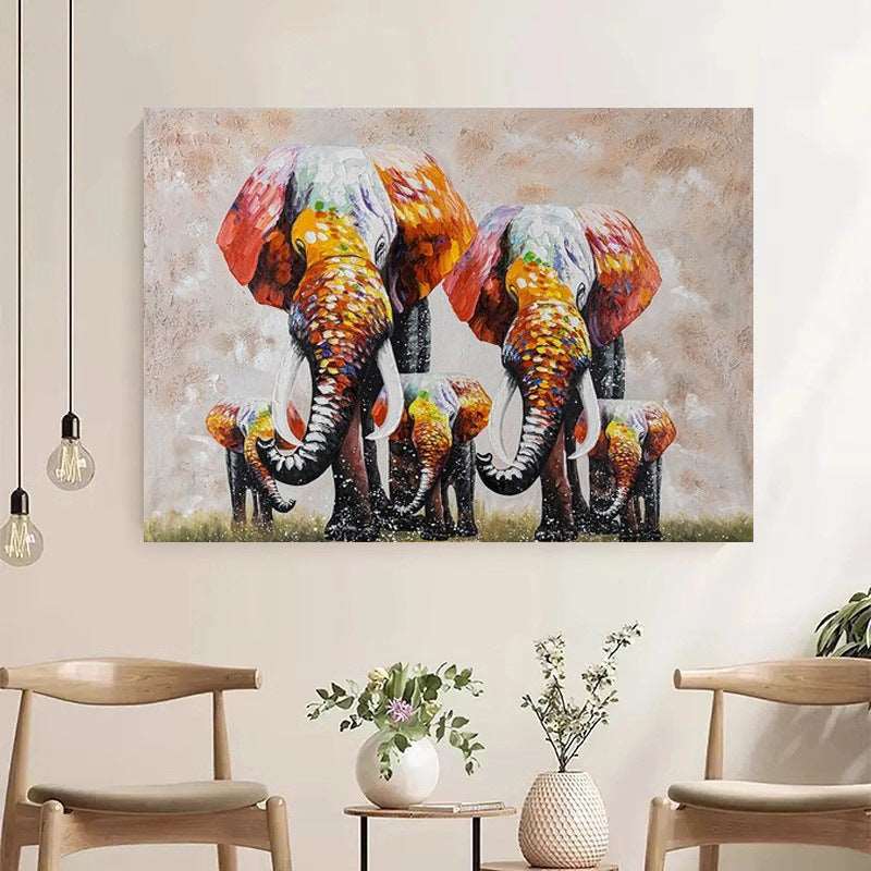 Elephant Family Painting - Animal - Artvora