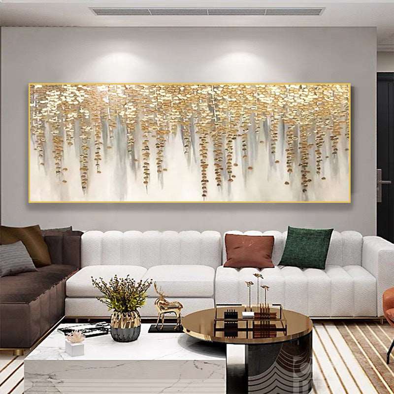 Falling Gold Painting - Abstract - Artvora