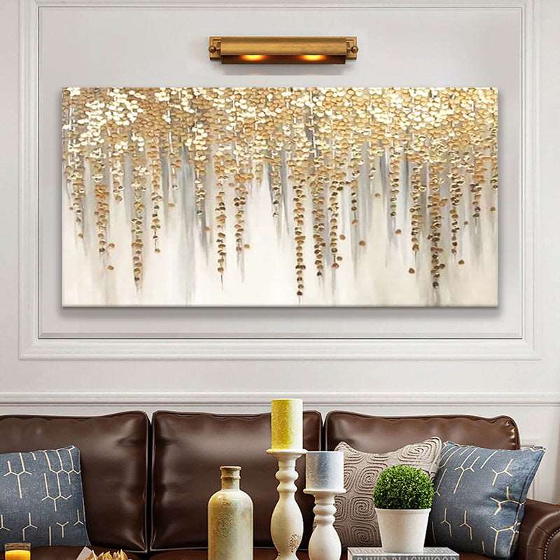 Falling Gold Painting - Abstract - Artvora