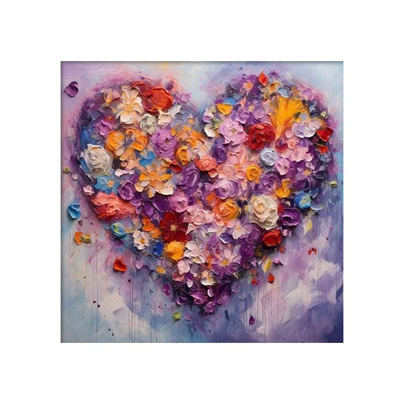 Flower Heart Painting - Flowers - Artvora