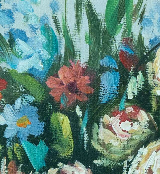 Flowers in a Vase Painting - Still Life - Artvora