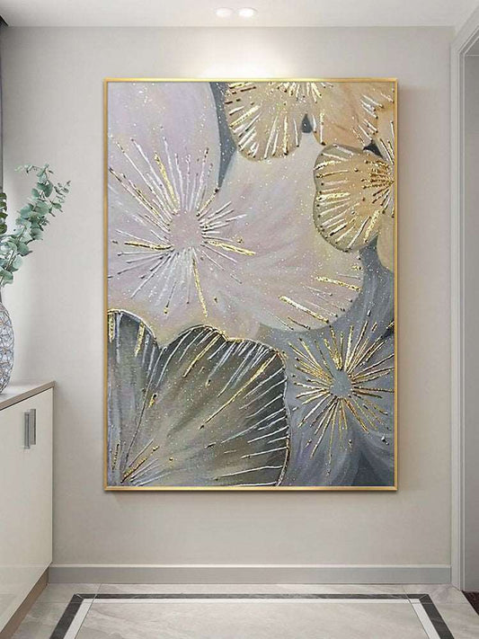 Golden Flowers Painting - Flowers - Artvora