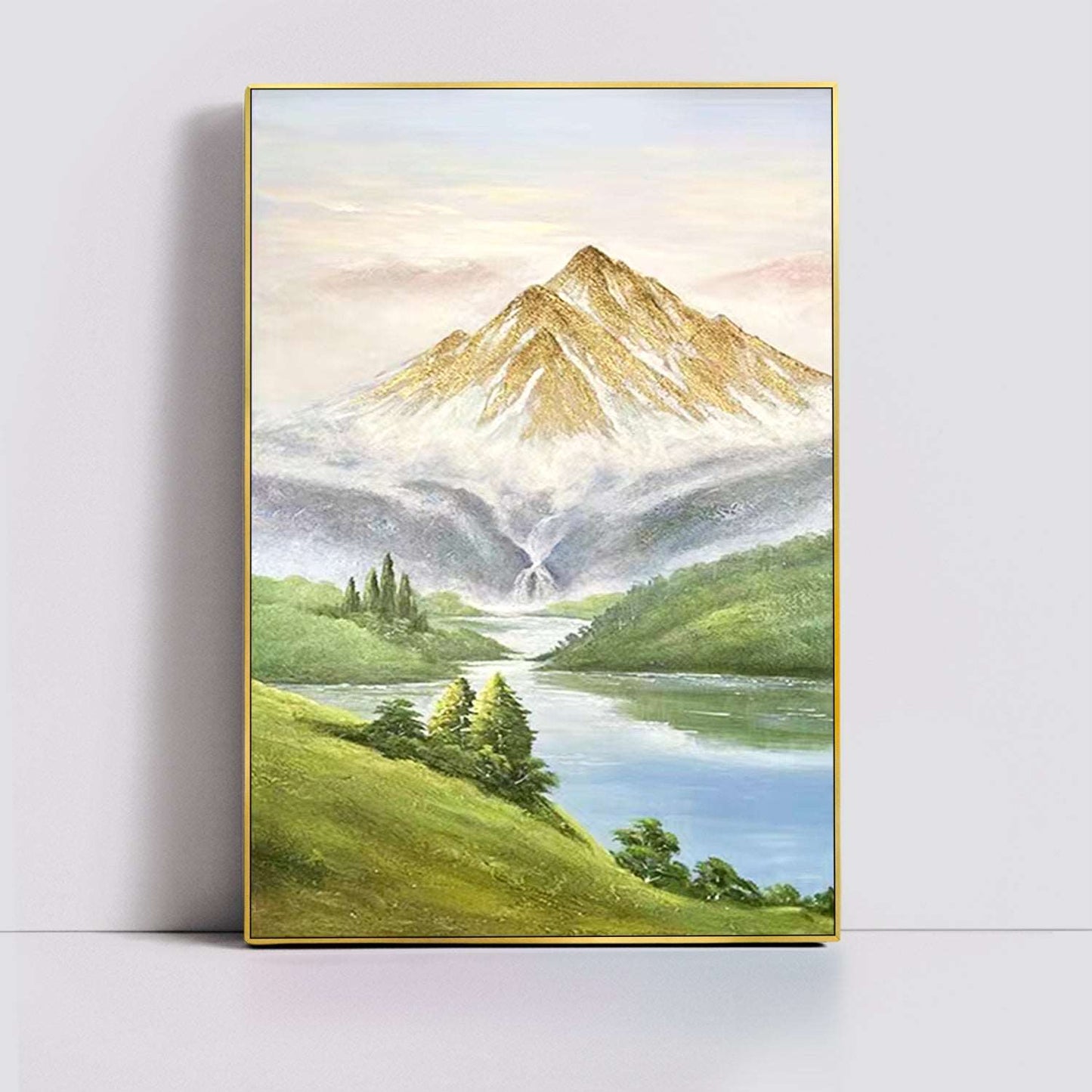 Golden Mountain 022 Painting - Landscape - Artvora