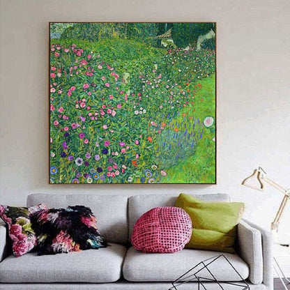 Green Fields and Flowers Painting - Flowers - Artvora