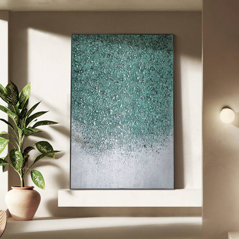 Green Stars Painting - Textured - Artvora