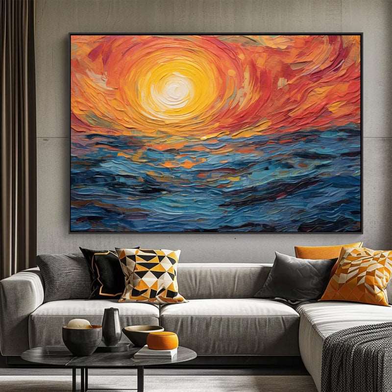 Half Sea, Half Fire Painting - Abstract - Artvora