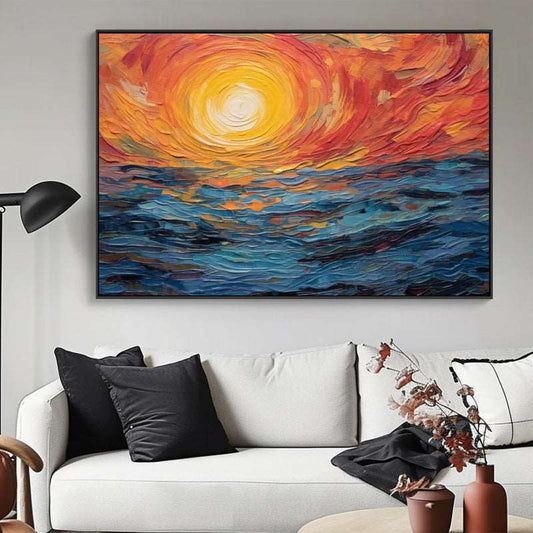 Half Sea, Half Fire Painting - Abstract - Artvora