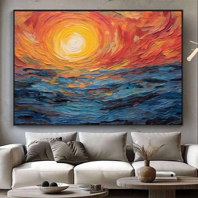 Half Sea, Half Fire Painting - Abstract - Artvora