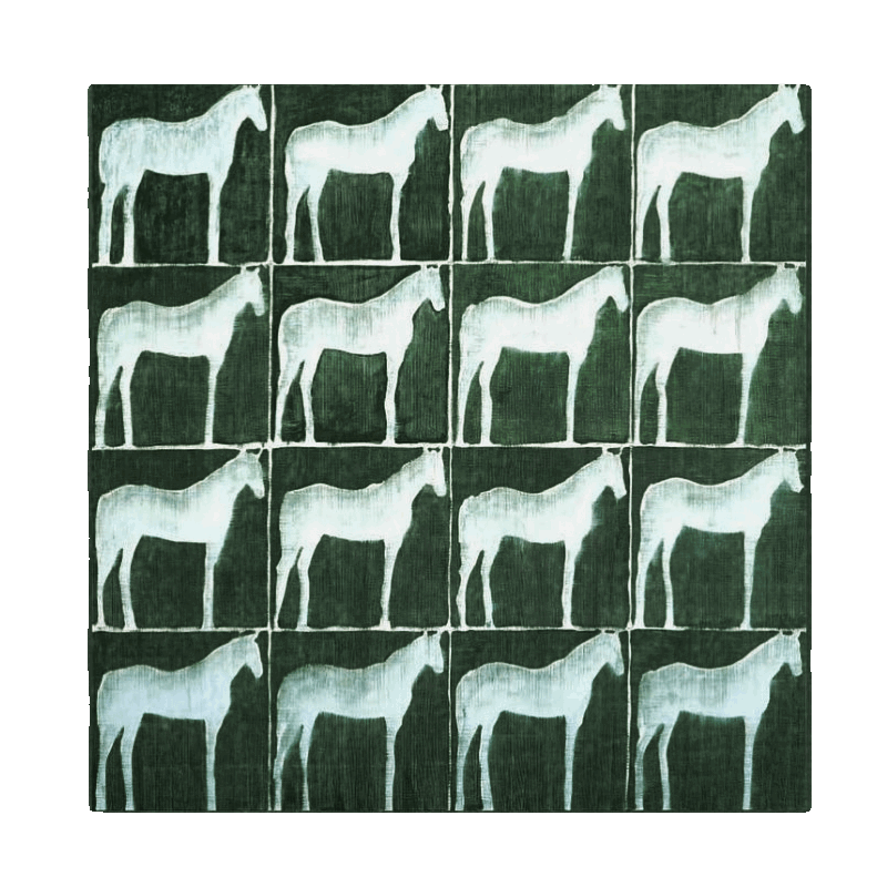 Horses Painting - Minimalist - Artvora