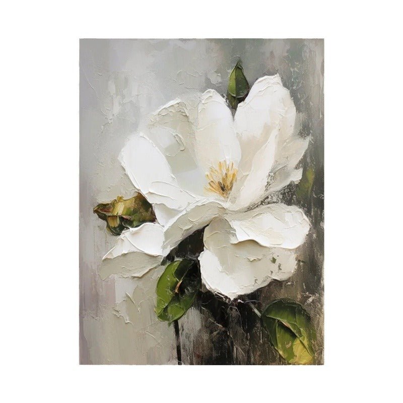 Large White Flower Painting - Flowers - Artvora