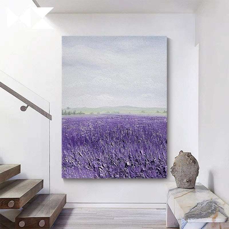 Lavender Sea Painting - Abstract - Artvora