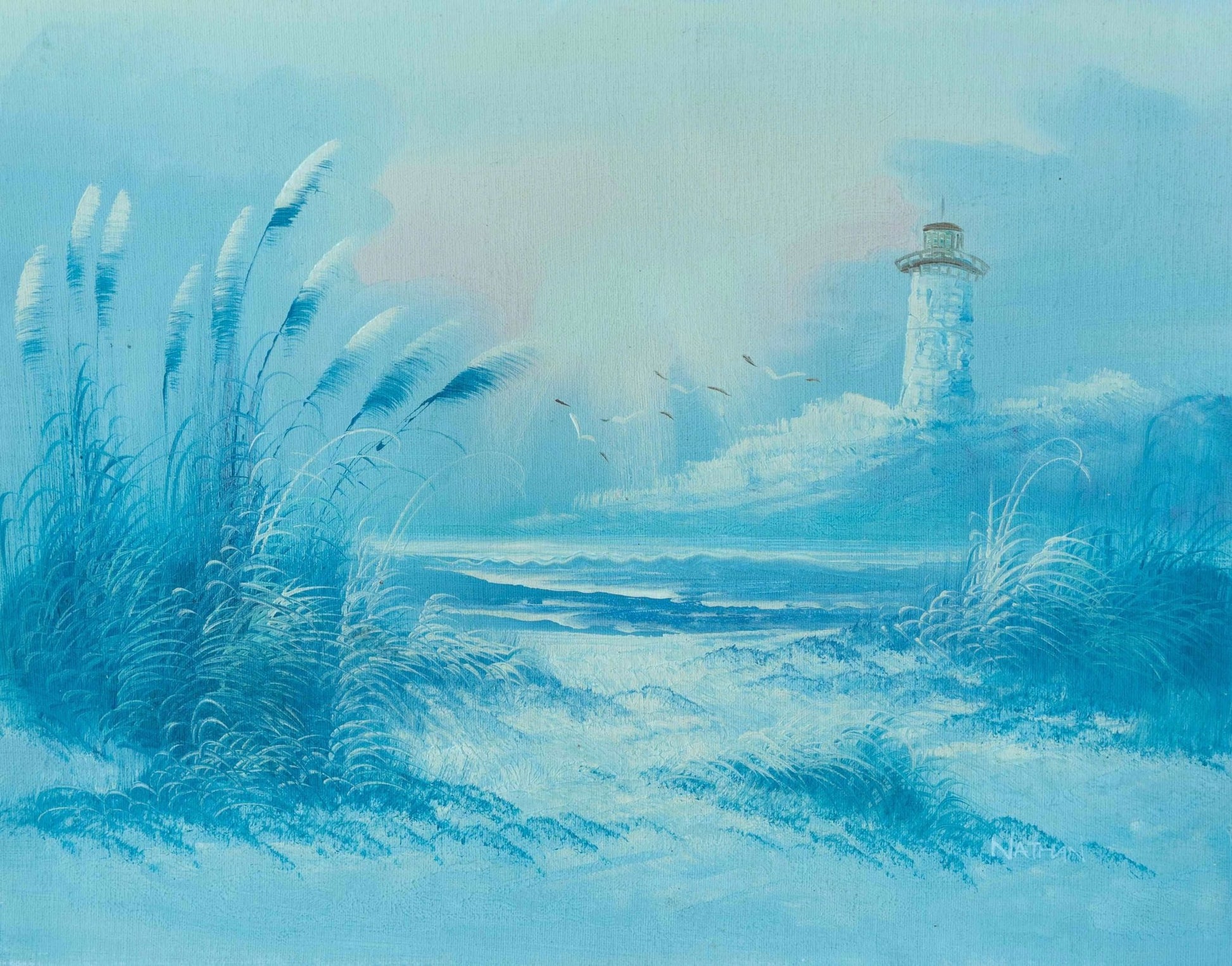 Lighthouse Painting - Landscape - Artvora