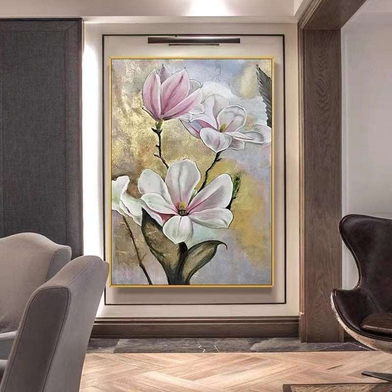 Lily Magnolia Painting - Flowers - Artvora