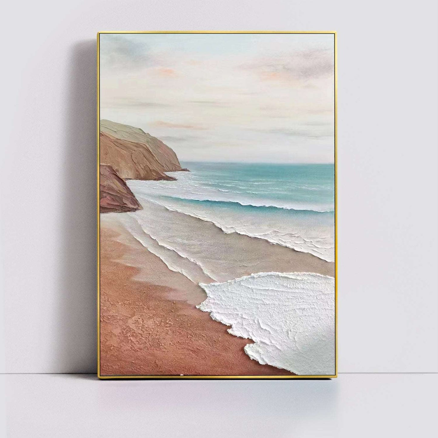 Lonely Beach Painting - Landscape - Artvora