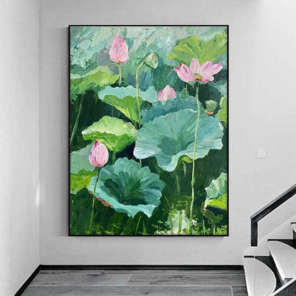 Lotus Leaf Painting - Flowers - Artvora