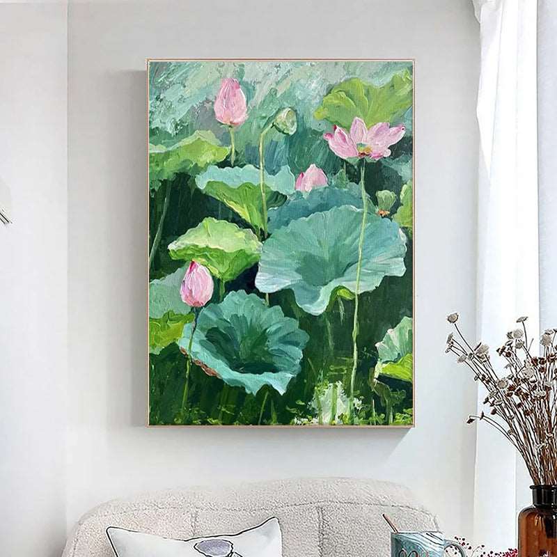 Lotus Leaf Painting - Flowers - Artvora