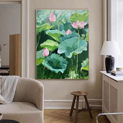 Lotus Leaf Painting - Flowers - Artvora