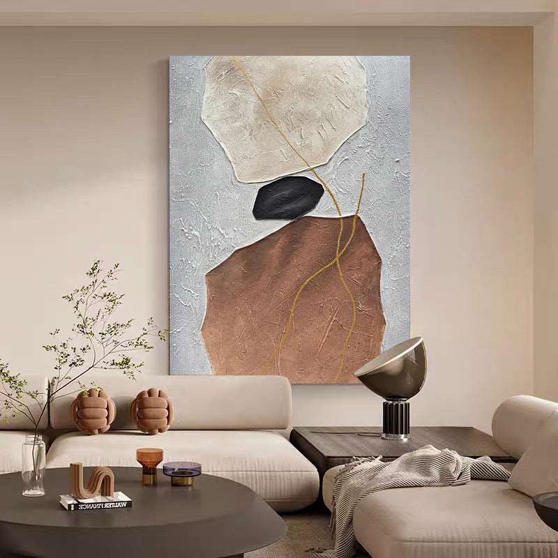 Lucky Stone Painting - Abstract - Artvora