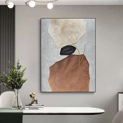 Lucky Stone Painting - Abstract - Artvora