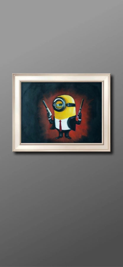 Minion Detective Painting - Cartoon - Artvora