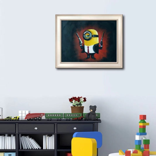 Minion Detective Painting - Cartoon - Artvora